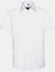 Mens Oxford Easy-Care Tailored Short-Sleeved Shirt - White