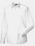 Mens Oxford Tailored Long-Sleeved Formal Shirt - White - White