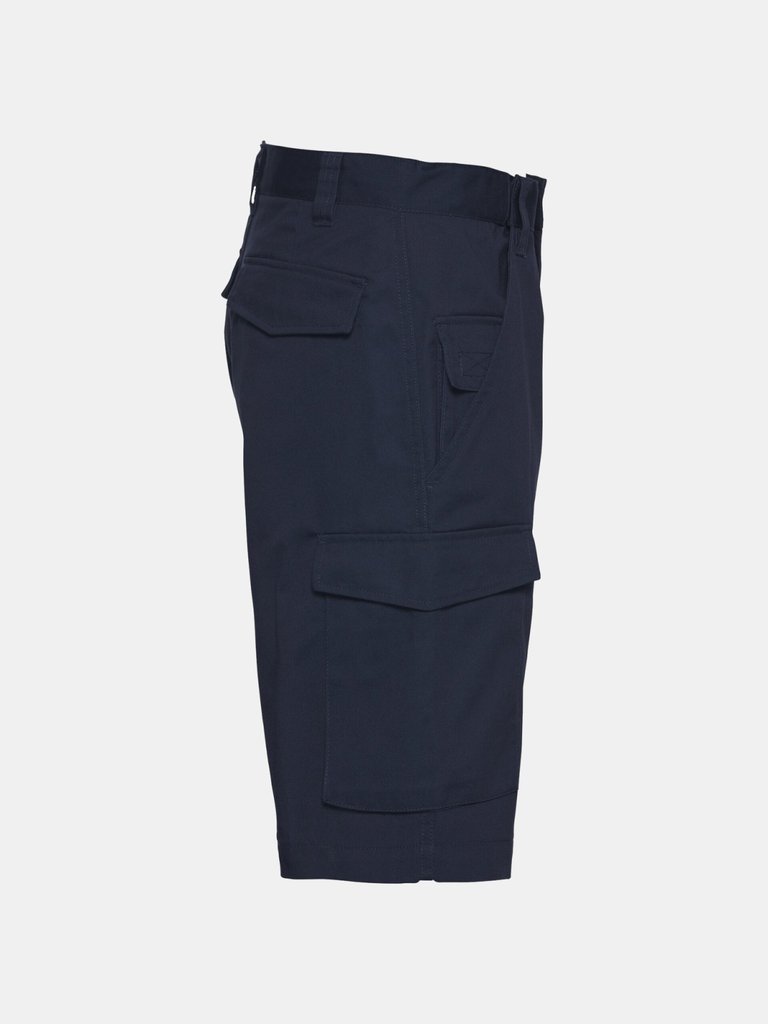 Mens Polycotton Twill Shorts - French Navy