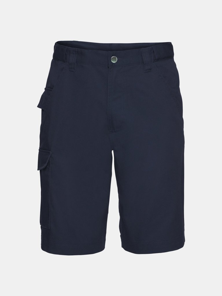 Mens Polycotton Twill Shorts - French Navy - French Navy