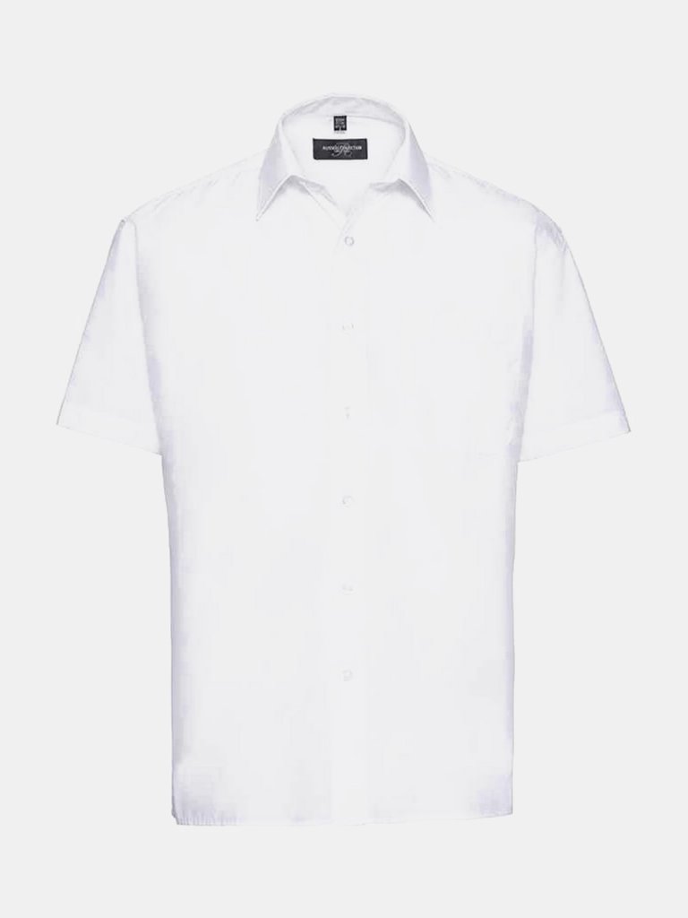 Mens Poplin Easy-Care Shirt - White