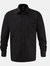 Mens Poplin Long-Sleeved Shirt - Black - Black