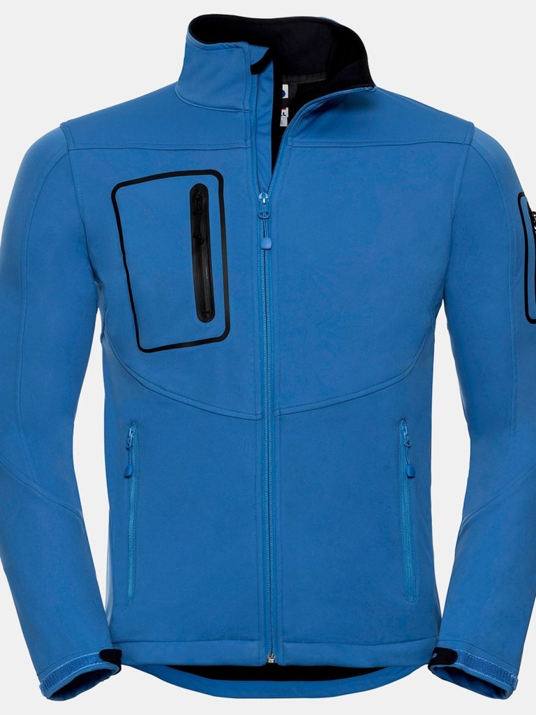 Mens Sports Soft Shell Jacket - Azure - Azure