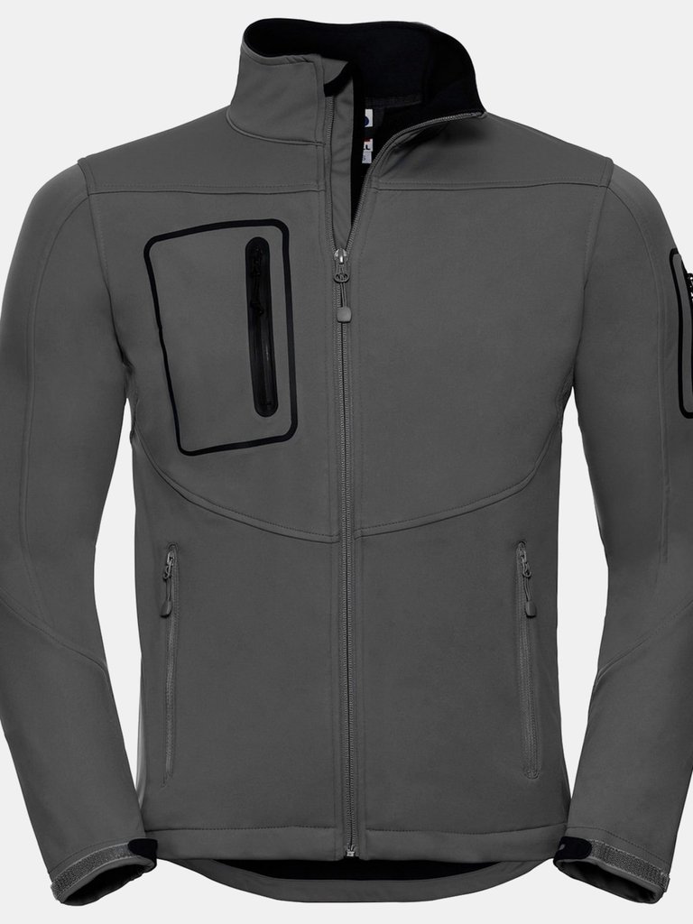 Mens Sports Soft Shell Jacket - Titanium - Titanium