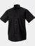 Mens Ultimate Non-Iron Short-Sleeved Shirt - Black - Black