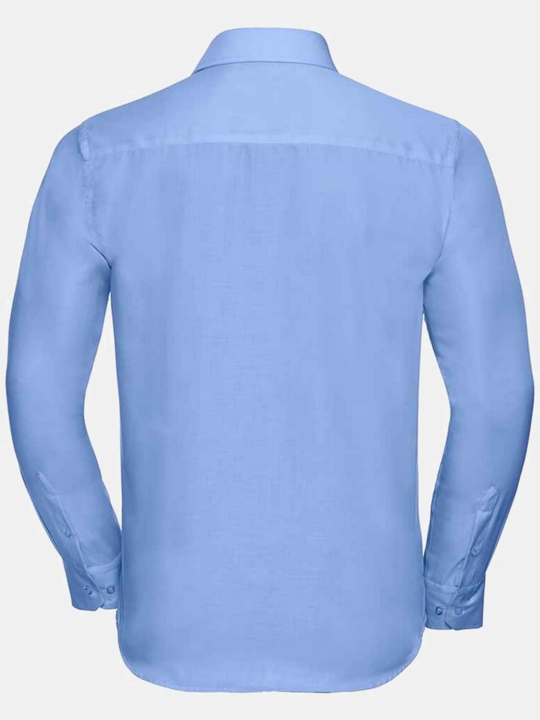 Mens Ultimate Non-Iron Tailored Long-Sleeved Formal Shirt - Bright Sky