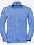 Russell Collection Mens Long Sleeve Easy Care Poplin Shirt (Corporate Blue) - Corporate Blue
