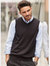 Russell Collection Mens V-Neck Sleevless Knitted Pullover Top / Jumper