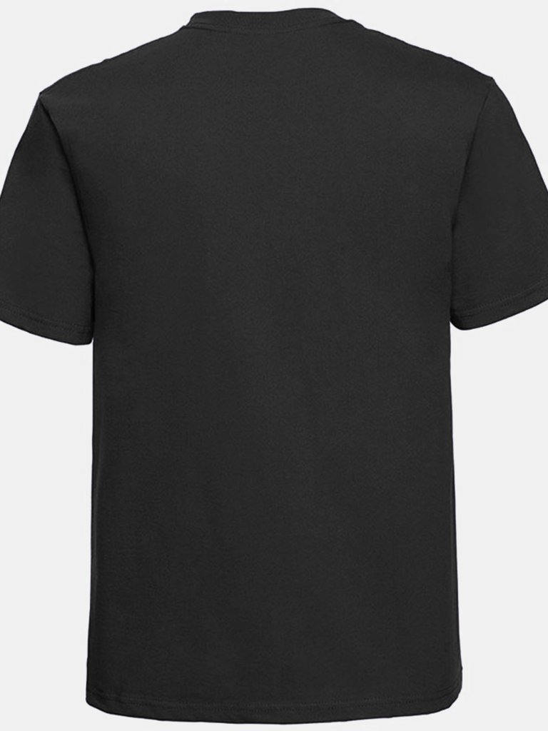 Russell Europe Mens Classic Heavyweight Ringspun Short Sleeve T-Shirt (Black)