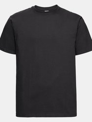 Russell Europe Mens Classic Heavyweight Ringspun Short Sleeve T-Shirt (Black) - Black