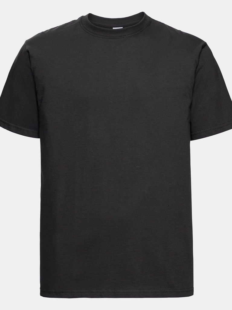 Russell Europe Mens Classic Heavyweight Ringspun Short Sleeve T-Shirt (Black) - Black