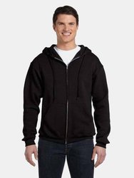 Russell Mens Authentic Full Zip Hooded Sweatshirt/Hoodie (Black)