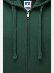 Russell Mens Authentic Full Zip Hooded Sweatshirt/Hoodie (Bottle Green)