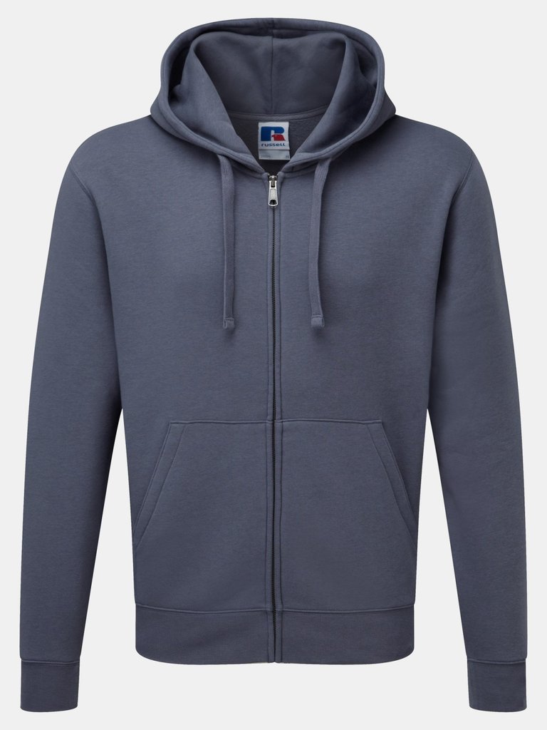 Russell Mens Authentic Full Zip Hooded Sweatshirt/Hoodie (Convoy Gray) - Convoy Gray