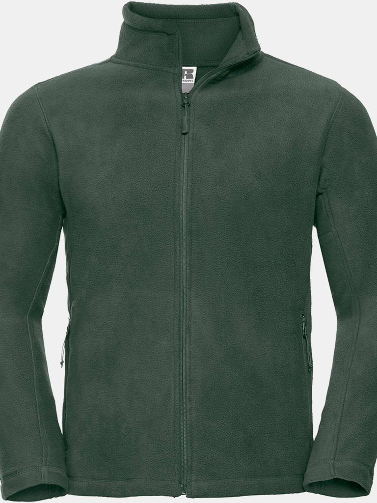 Russell Mens Full Zip Outdoor Fleece Jacket (Bottle Green)