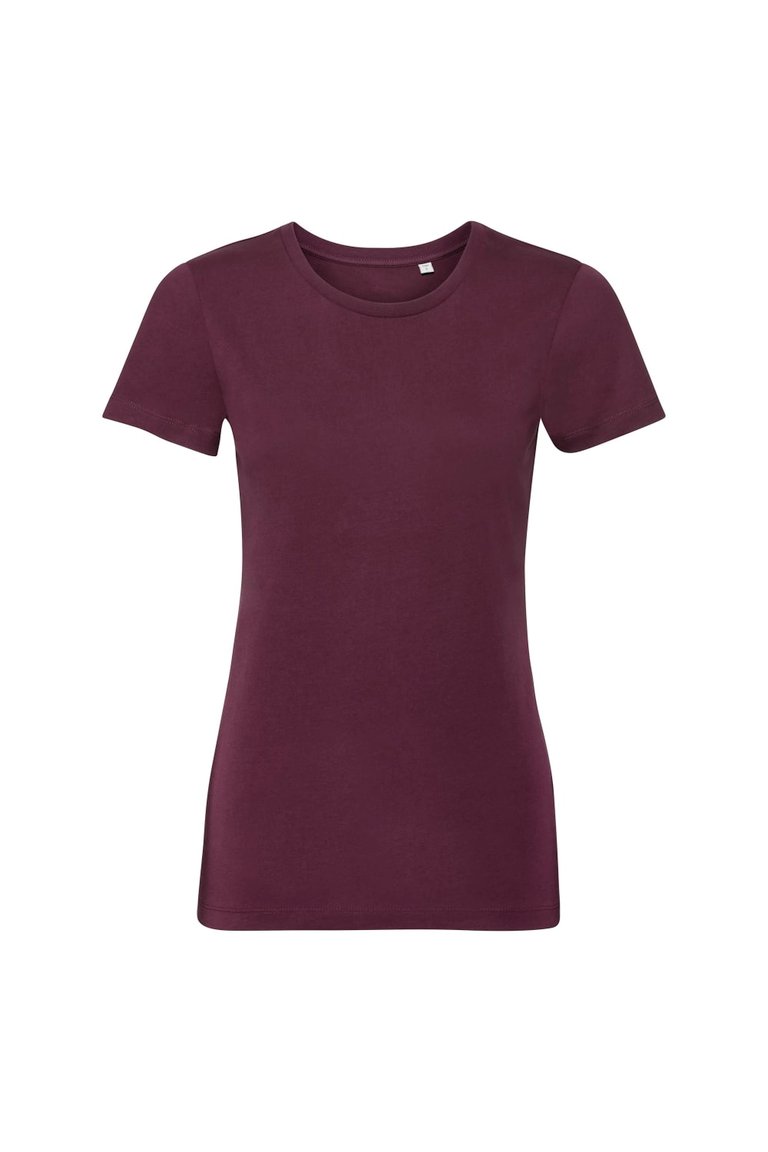 Russell Womens/Ladies Authentic Pure Tee (Burgundy) - Burgundy