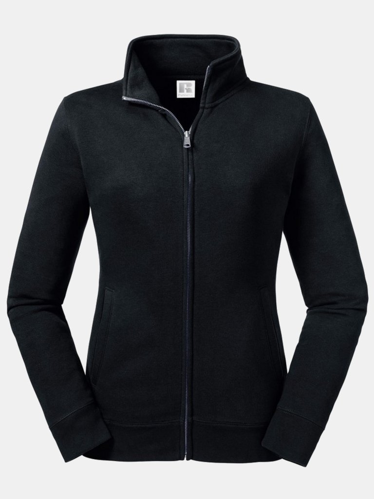 Russell Womens/Ladies Authentic Sweat Jacket (Black) - Black