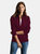 Russell Womens/Ladies Authentic Sweat Jacket (Burgundy)