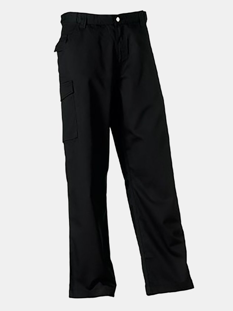 Russell Workwear Mens Polycotton Twill Trouser / Pants (Long) (Black)