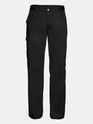 Russell Workwear Mens Polycotton Twill Trouser / Pants (Long) (Black) - Black