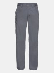 Russell Workwear Mens Polycotton Twill Trouser / Pants (Long) (Convoy Grey) - Convoy Grey