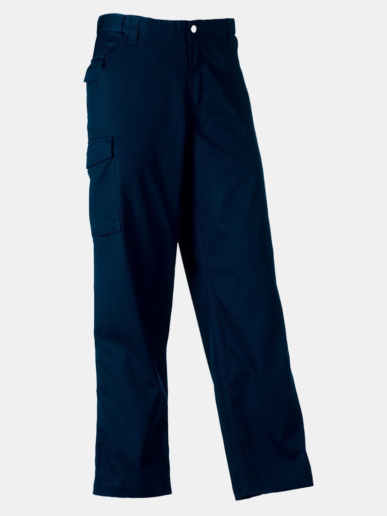 Russell Workwear Mens Polycotton Twill Trouser / Pants (Regular) (French Navy)