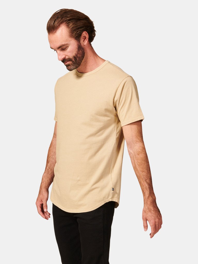 Dime Curved Tee - Sand