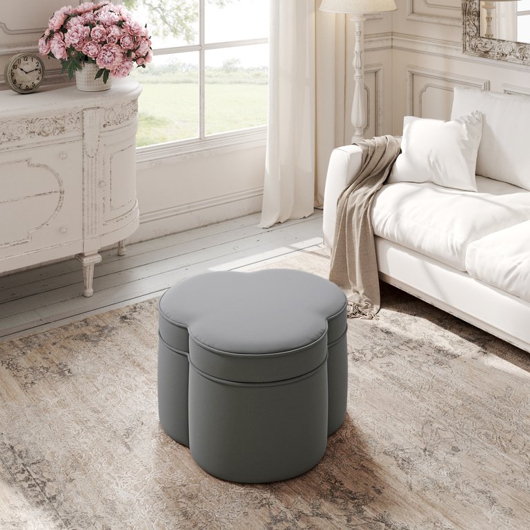 Akeem Cocktail Ottoman - Grey