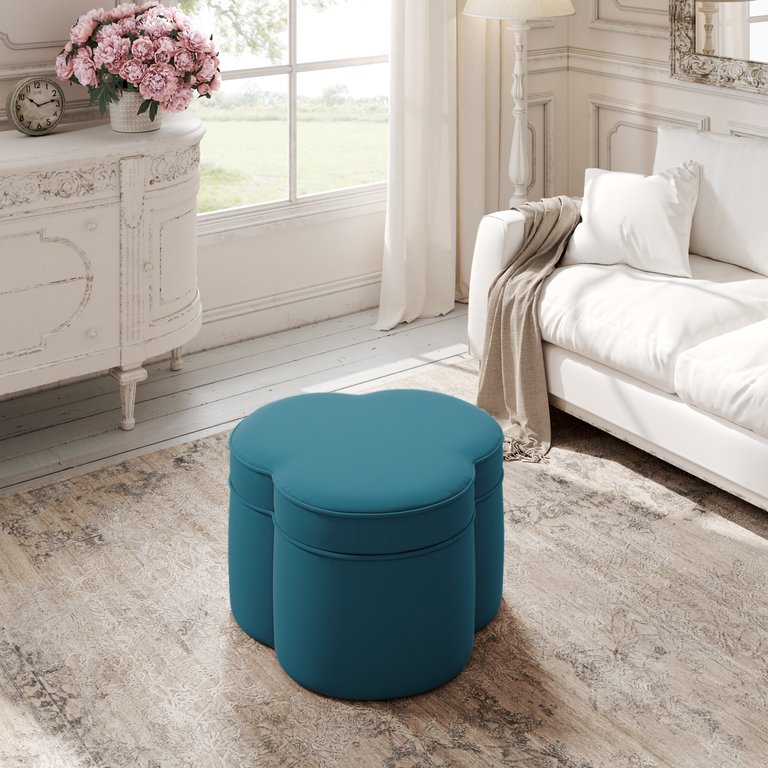 Akeem Cocktail Ottoman - Teal