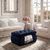 Ishan Storage Ottoman - Navy