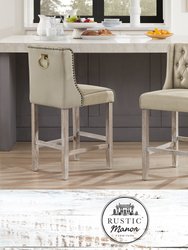 Kylynn Counter Stool Set Of 2 - Beige