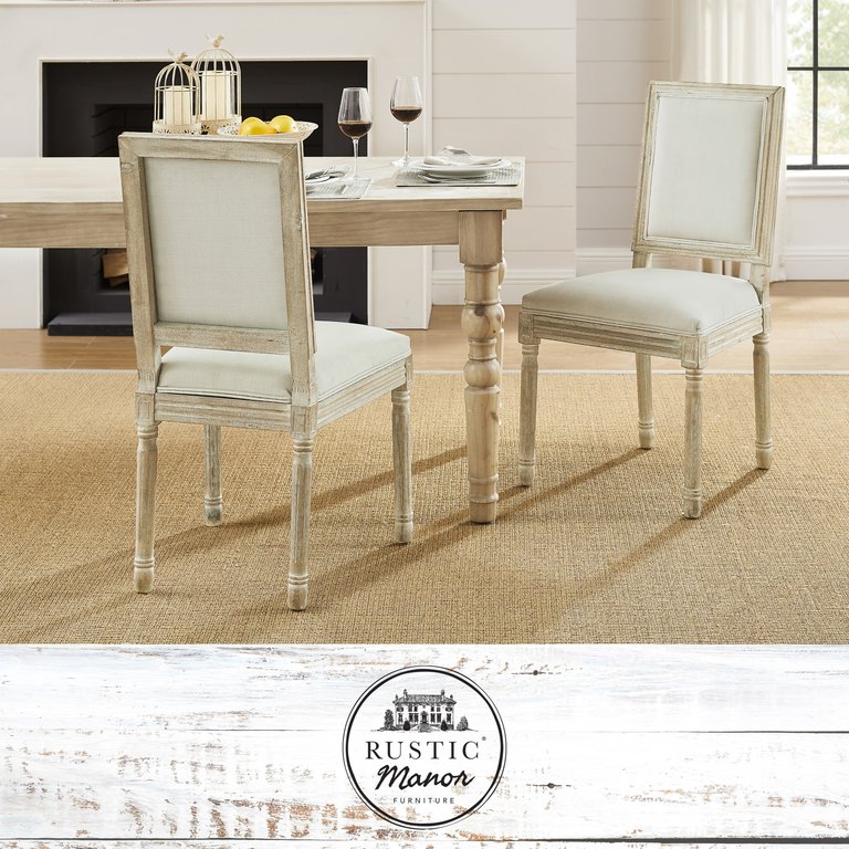 Olivier Dining Chair Set Of 2 - Cream White