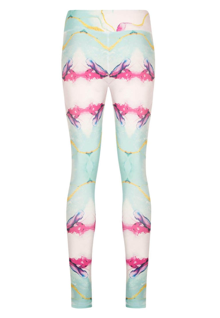 Brillante Endurance Printed Leggings - Red-Green