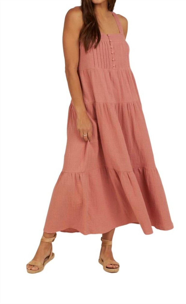 Colbie Maxi Dress In Lipstick - Lipstick