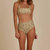 High Waisted Bikini Bottom In Golden Ditsy - Golden Ditsy