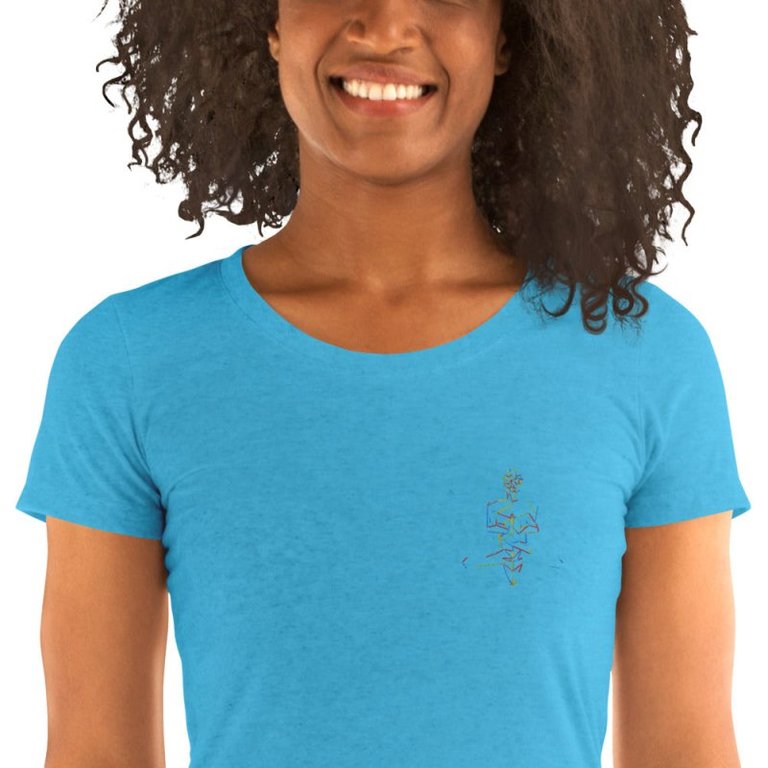 Women's Short Sleeve T-Shirt - Deepskyblue - Deepskyblue