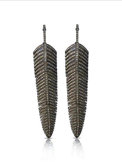 S. Carter Designs Full Pave Feather Earrings product
