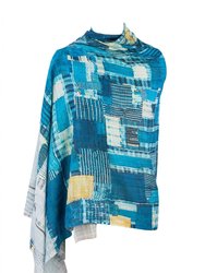 Abstract Plaid Patchwork Scarf
