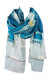 Abstract Plaid Patchwork Scarf - Blue