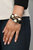 Achai Pearl Double Wrap Leather Bracelet - Black