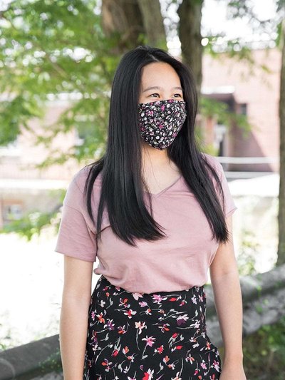 Saachi Style Adjustable Floral Face Mask with Two PM2.5 Filters product