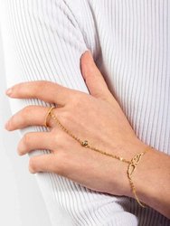 Angel Wing Bracelet Ring Set - Gold