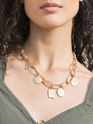 Augusta Charm Necklace - Gold