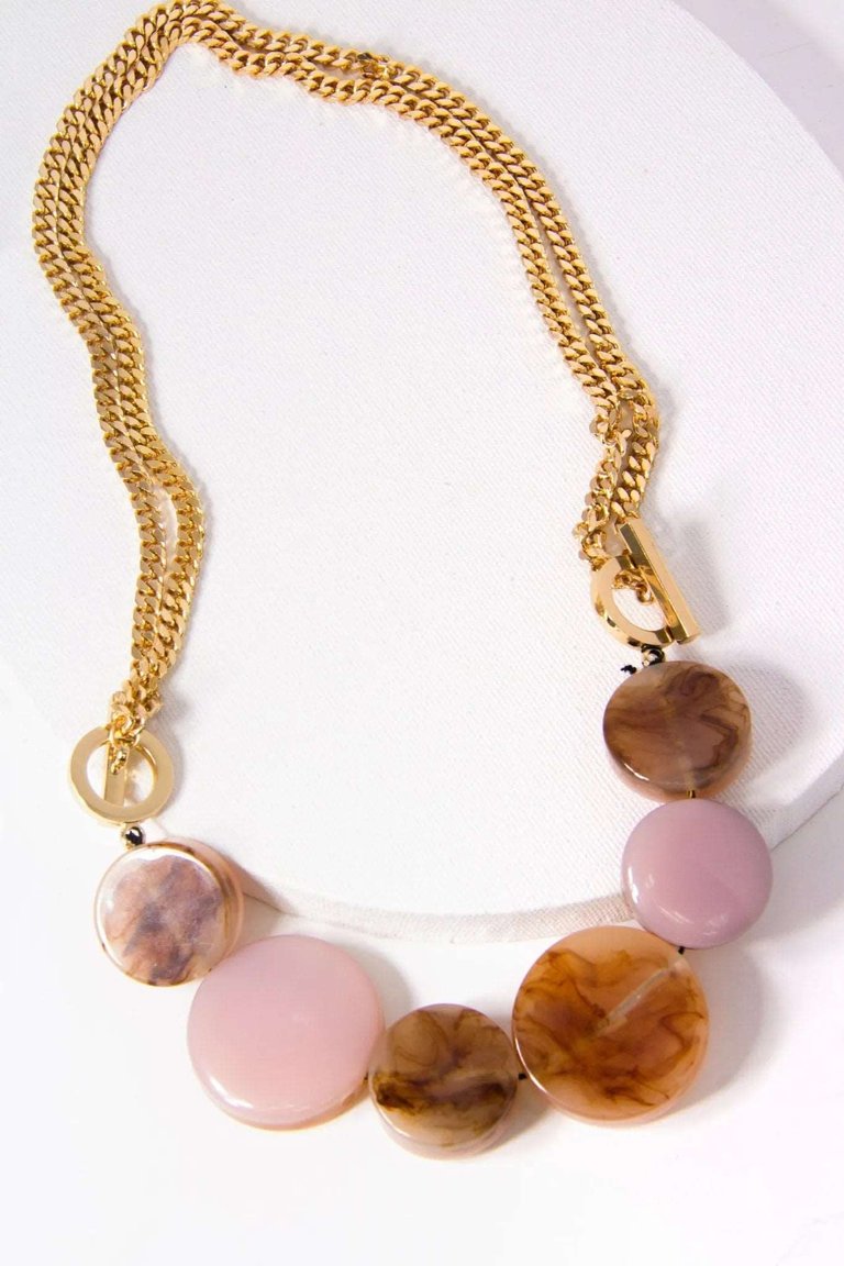 Badlands Chain Necklace - Pink