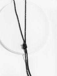 Baroque Knotted Pearl Necklace - Black