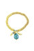 Blue Pea Pod Bracelet - Gold