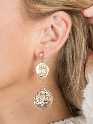 Caesar Drop Earring - Gold