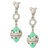 Cage Dangle Earring - Silver/Mint