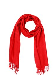 Cashmere Silk Scarf - Red