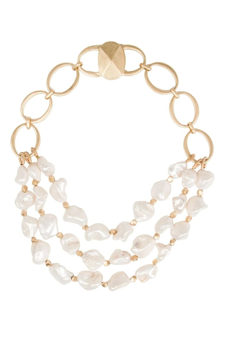 Charlotte Pearl Necklace - White
